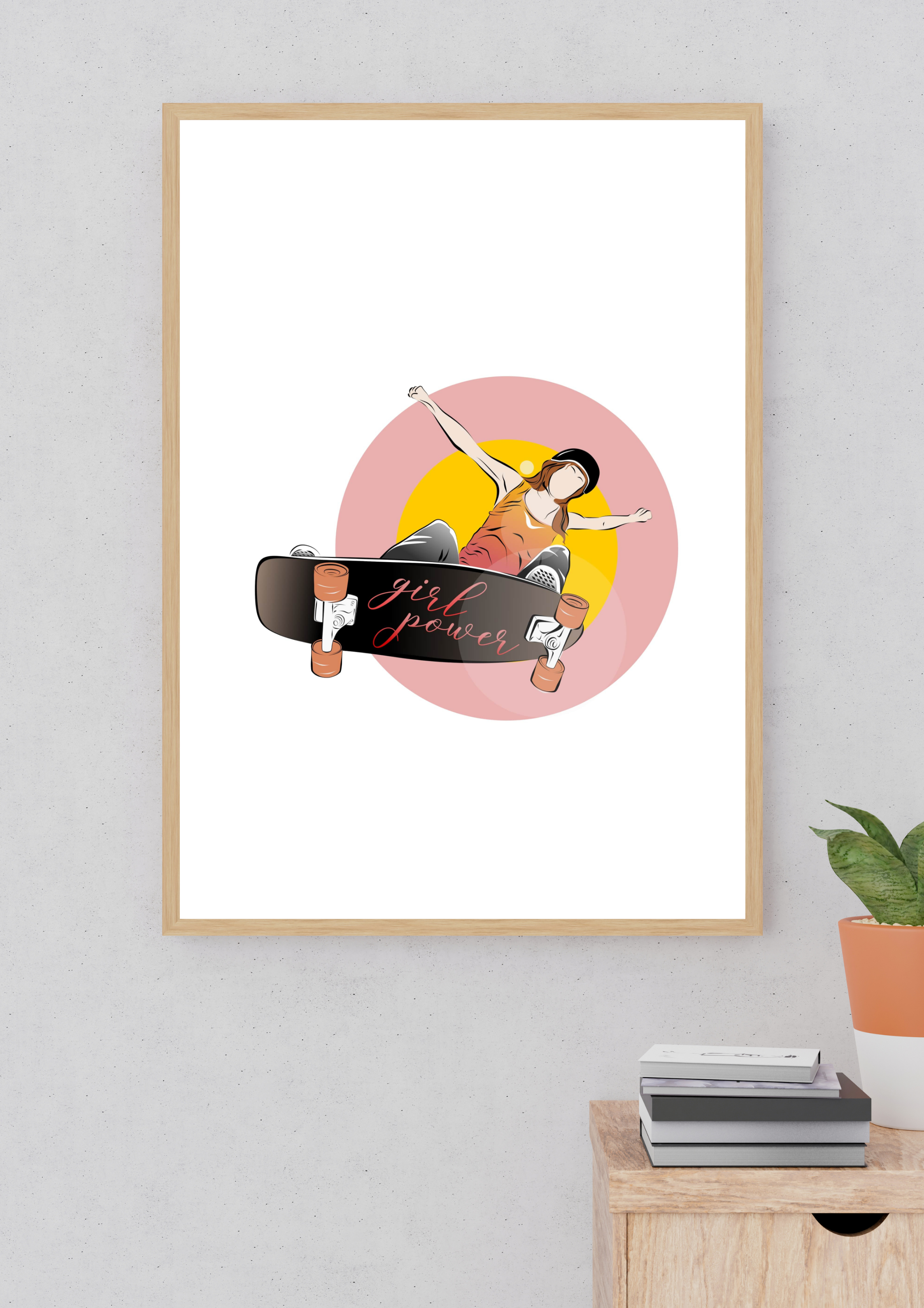 Skater Girl Print