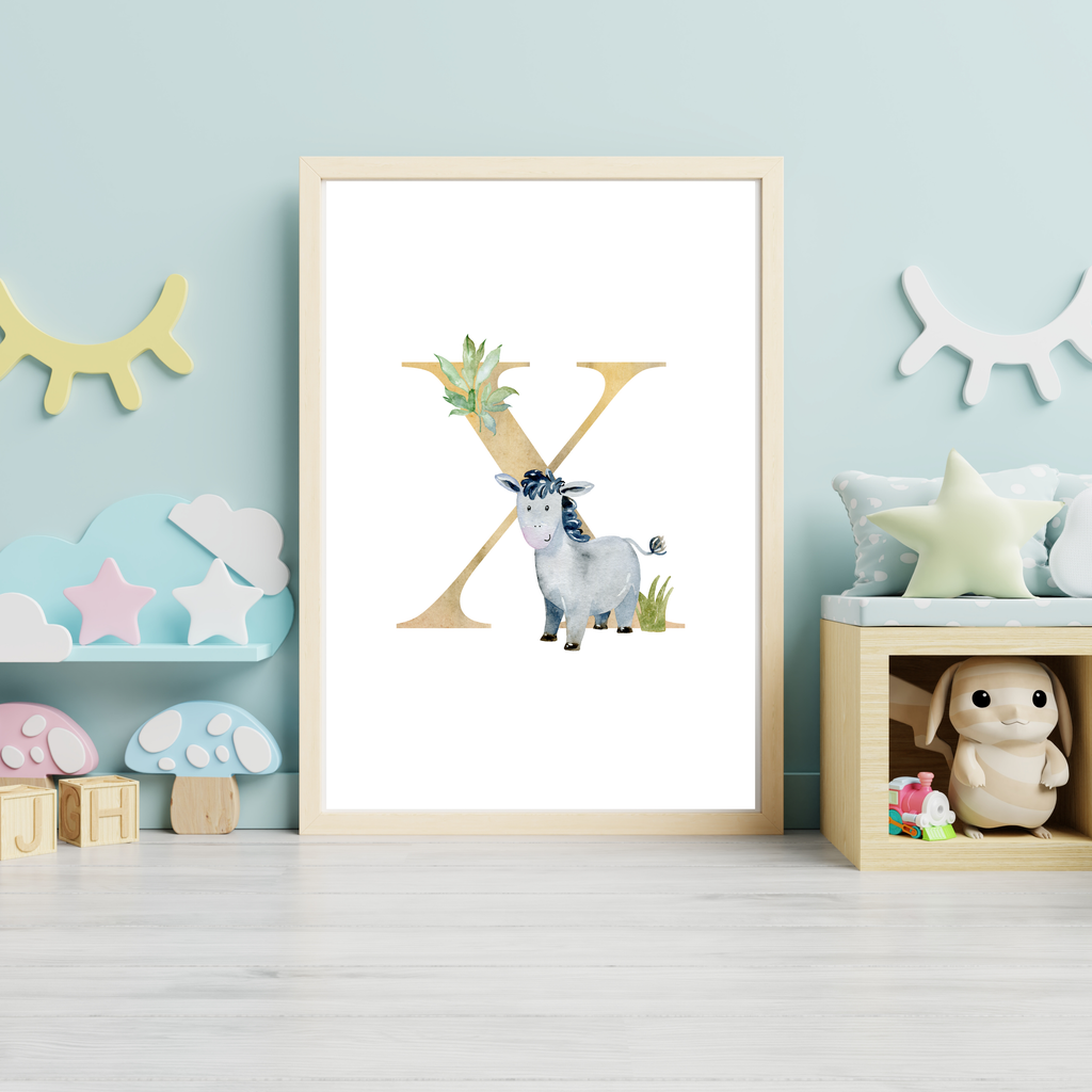 Farm animal initial prints