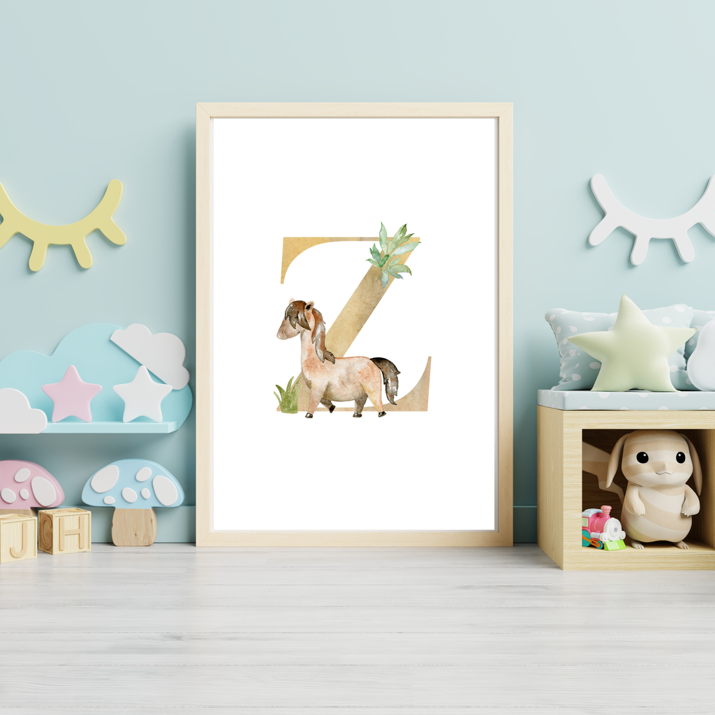 Farm animal initial prints