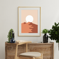 Moon and mountain print