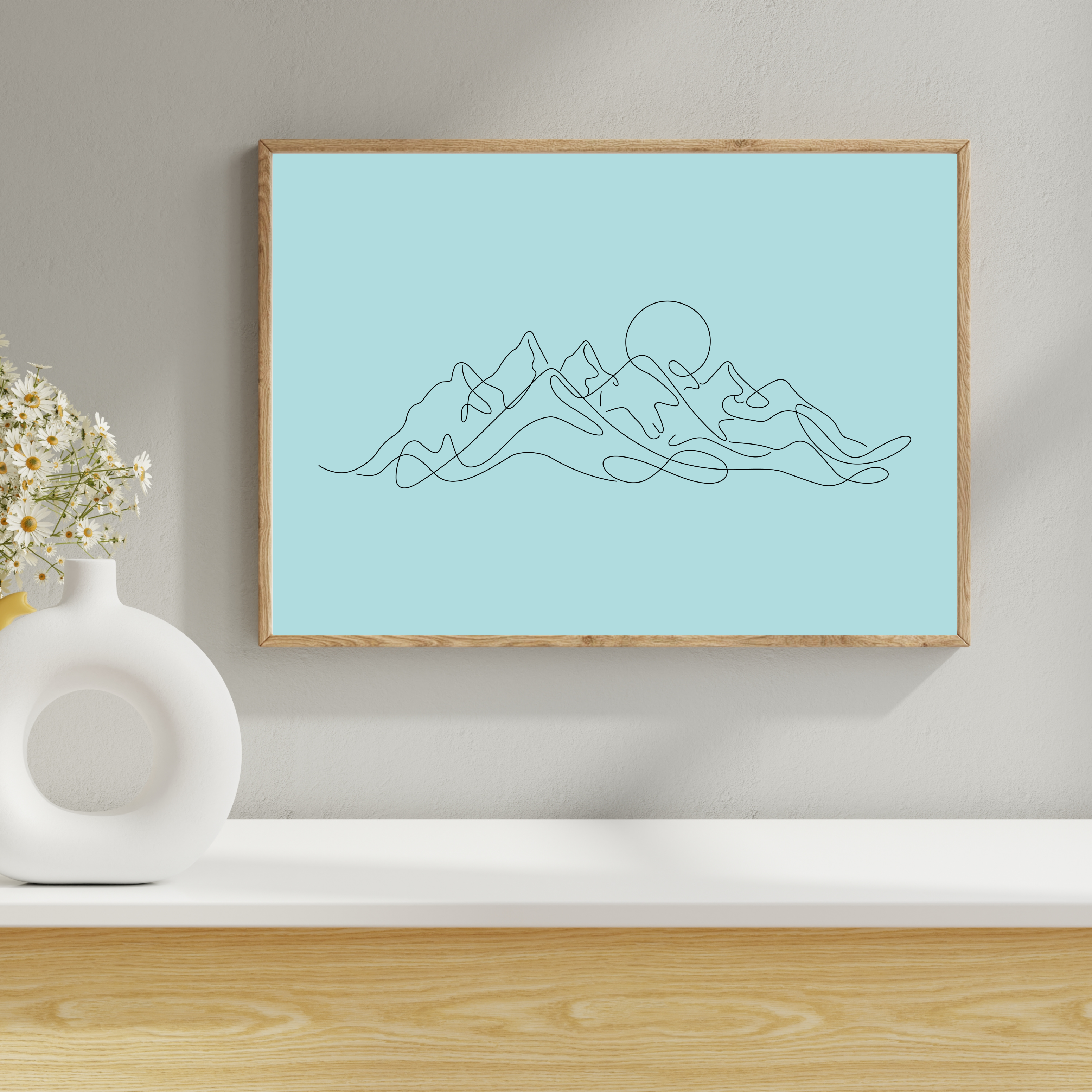 Mountain one line print