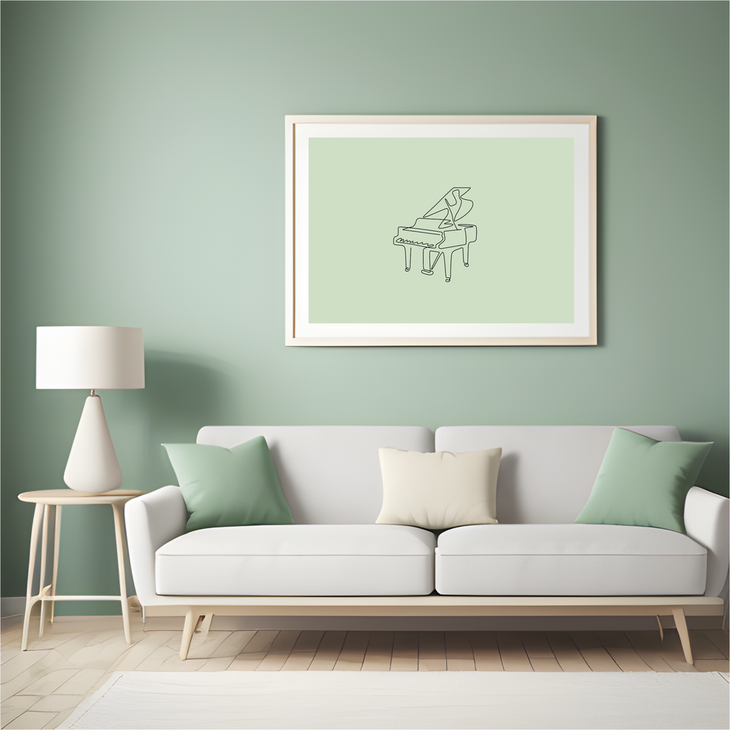 Piano one line print