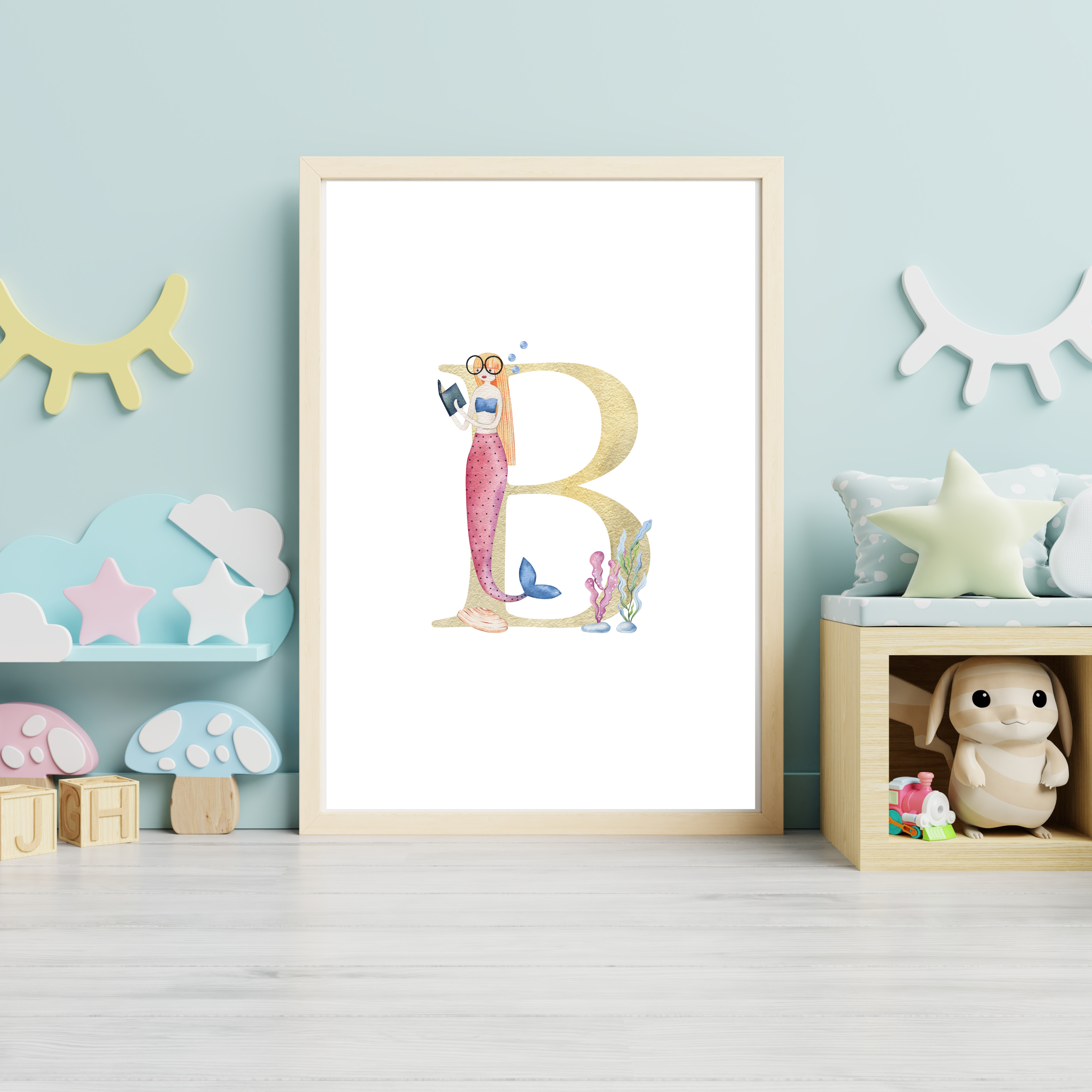 mermaid initial print