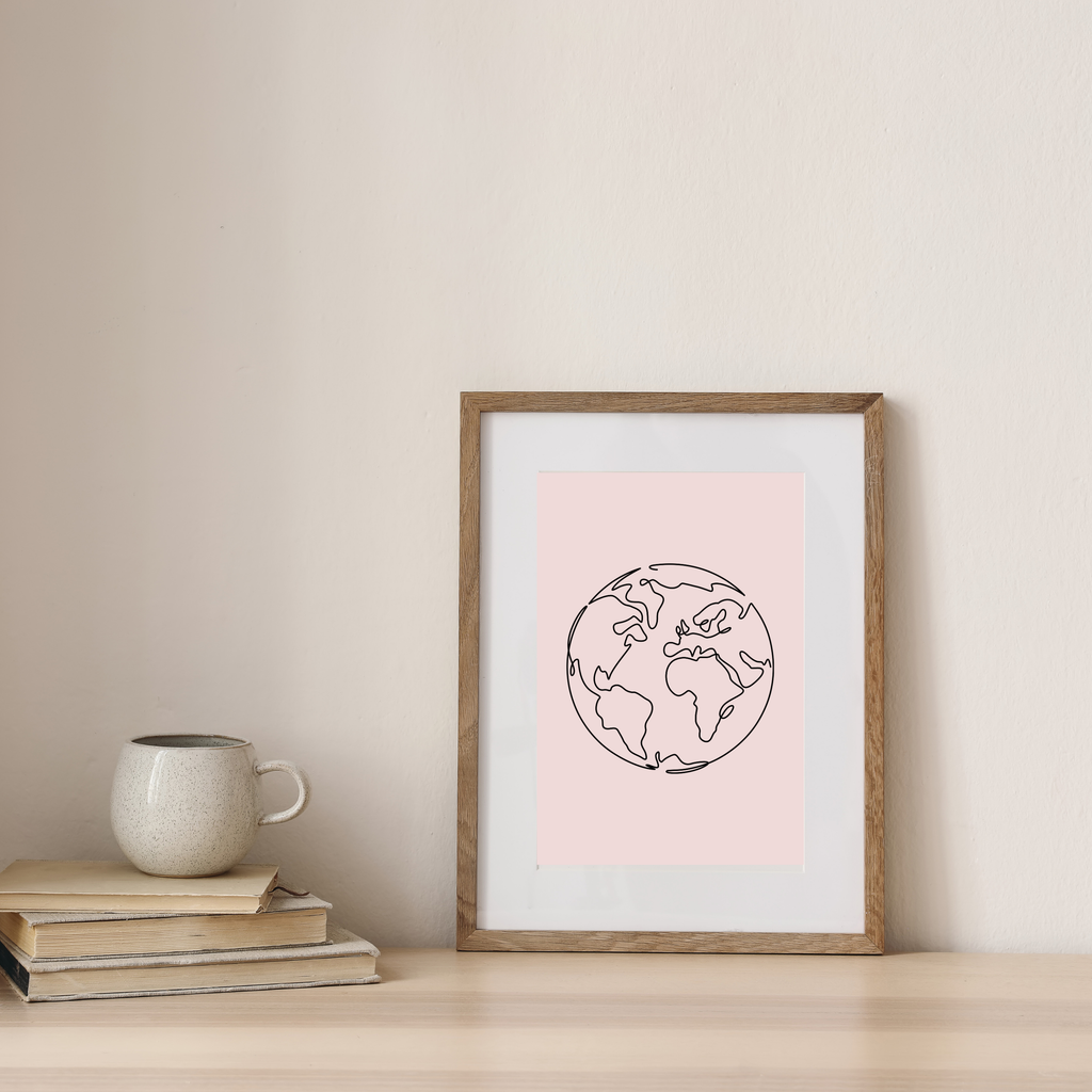 Globe one line print
