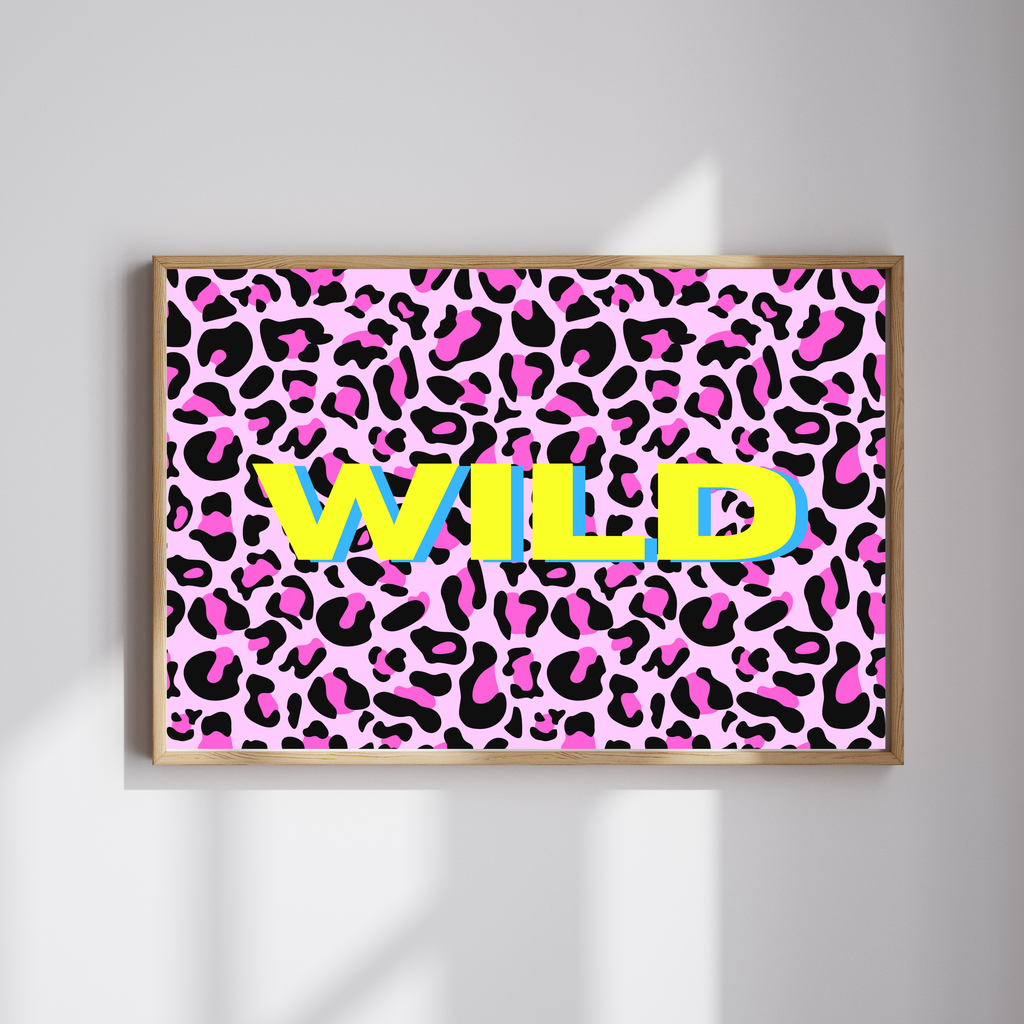 Leopard print word prints