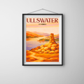 Retro Ullswater FellTravel Print