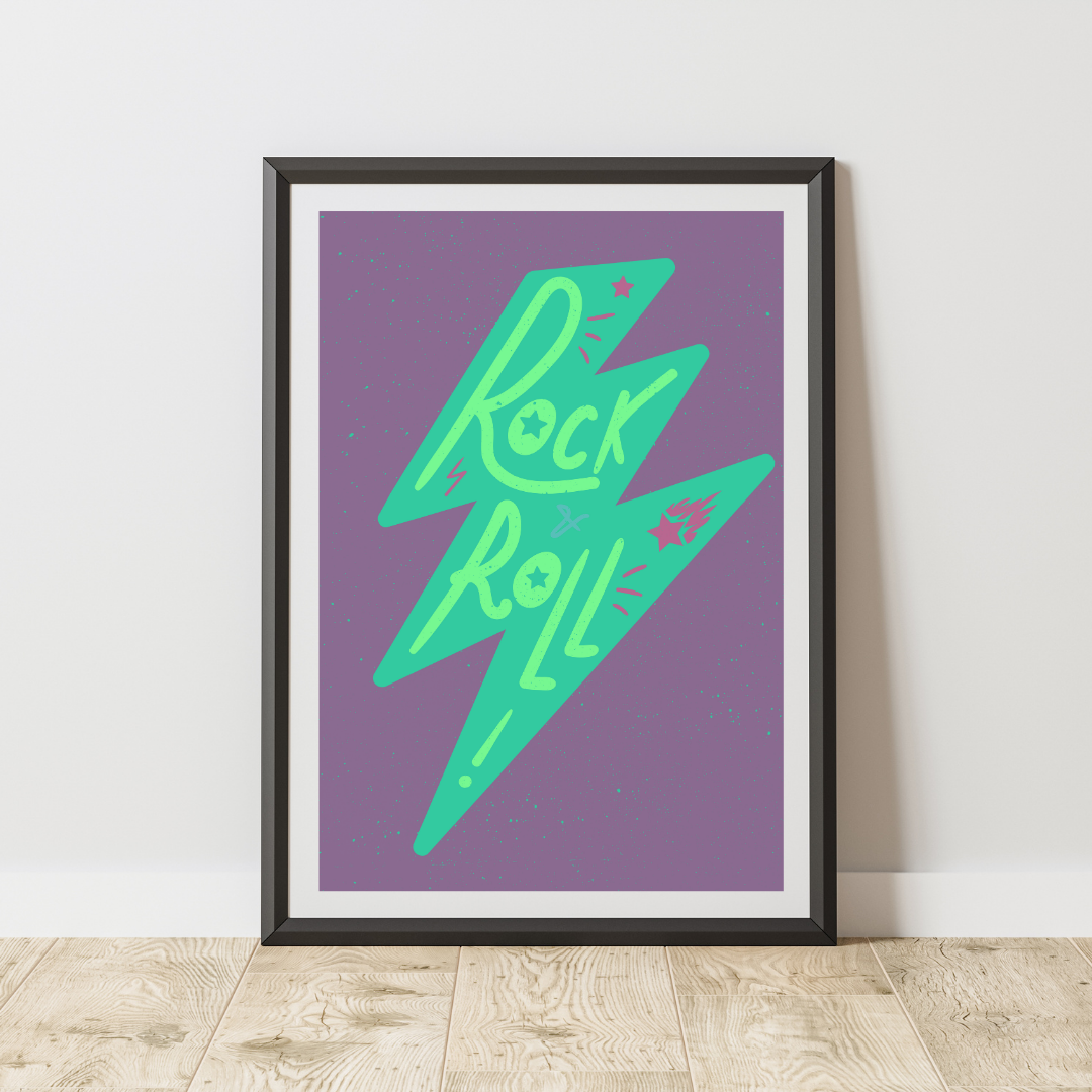 Rock and Roll Lightening print
