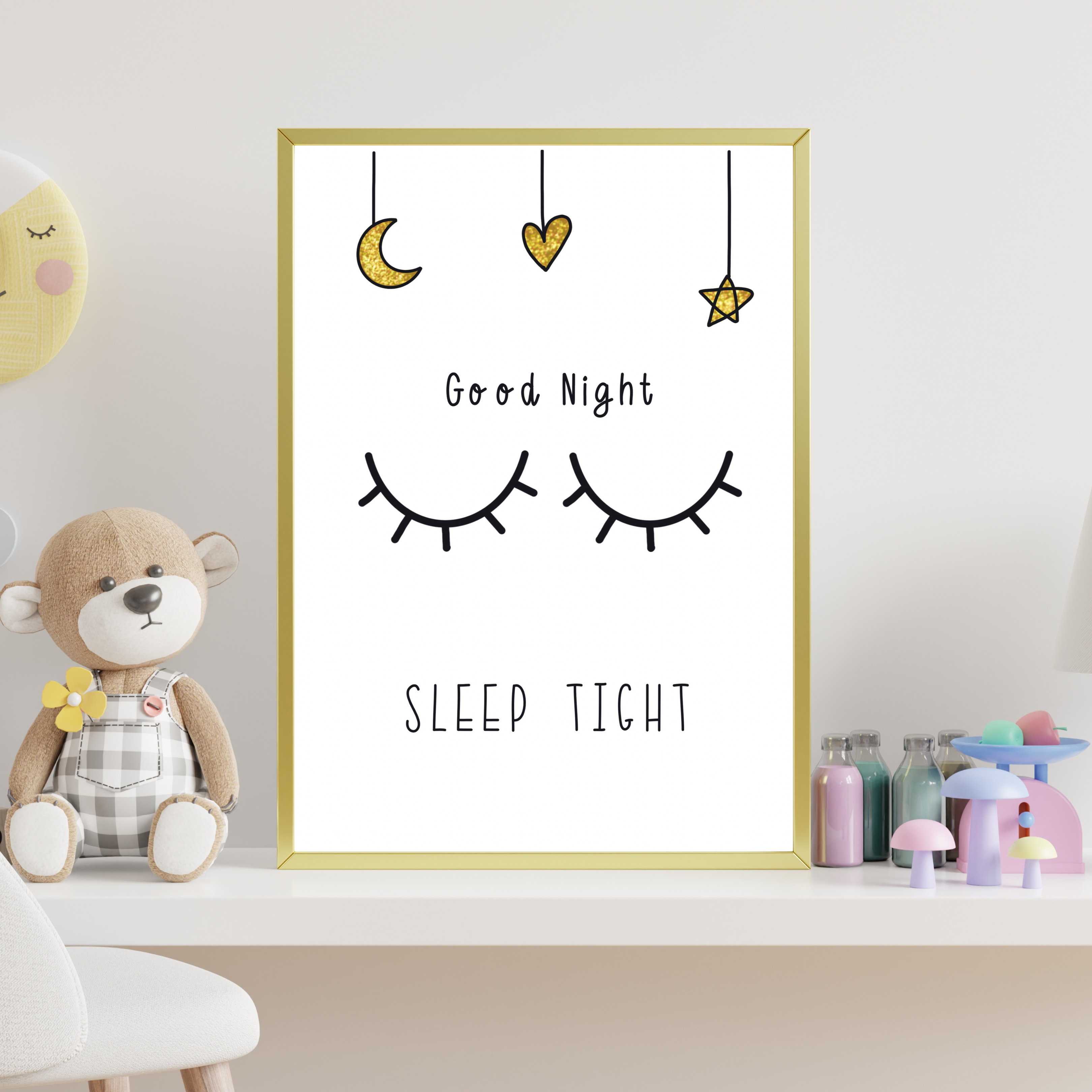 Good night sleep tight print