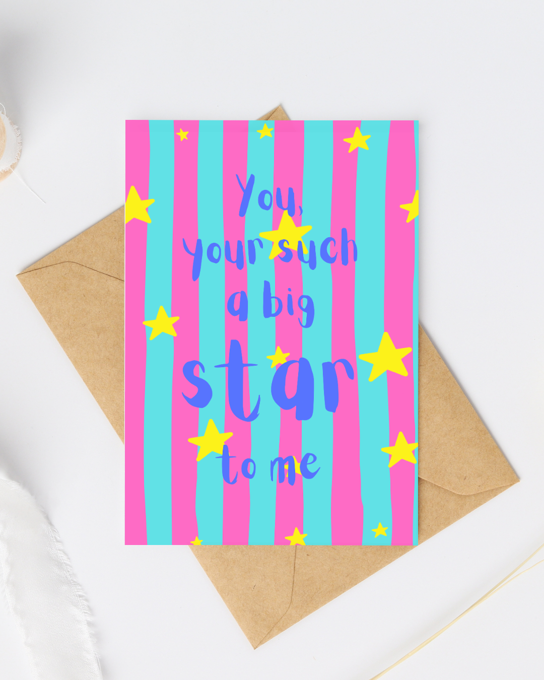 Such a big star to me greeting card