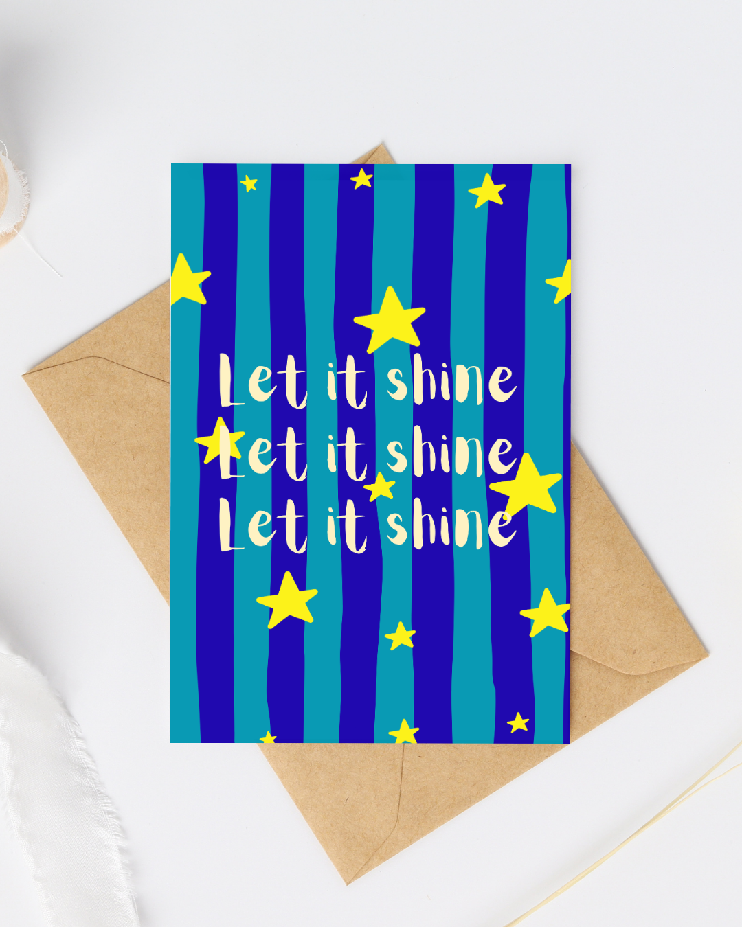 Let it shine, let it shine, let it shine greeting card