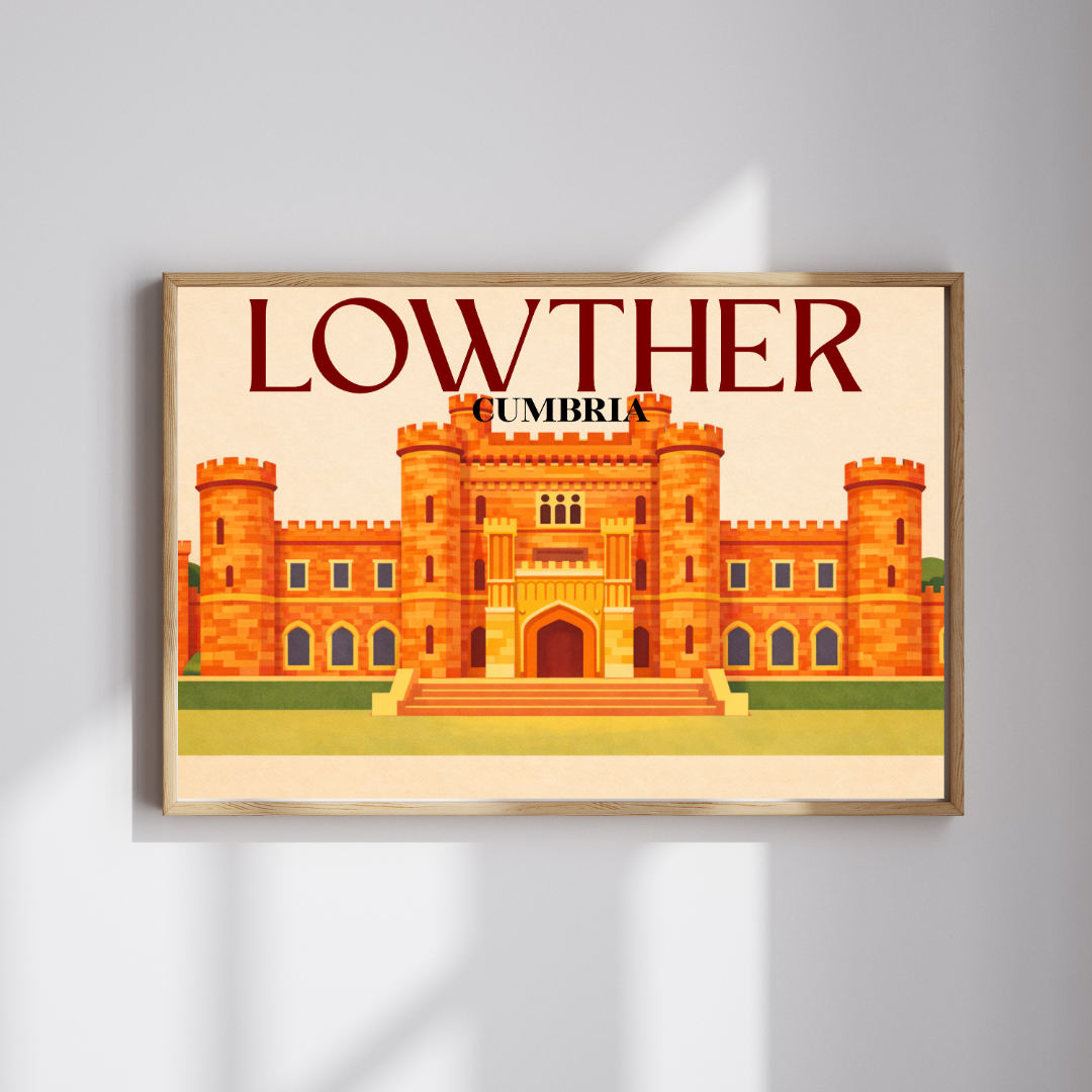 Retro Lowther Castle Travel Print