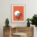 Tree and moon print