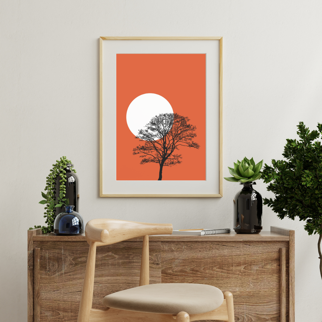 Tree and moon print