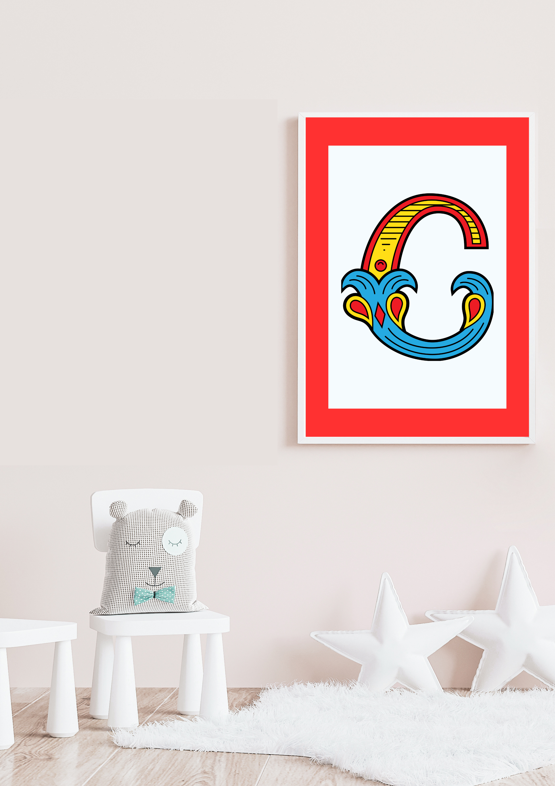 Circus animal initial prints