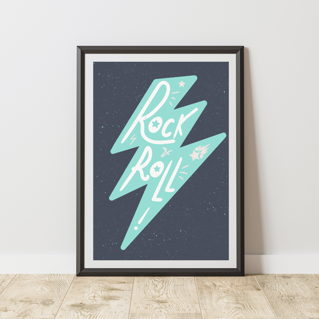 Rock and Roll Lightening print