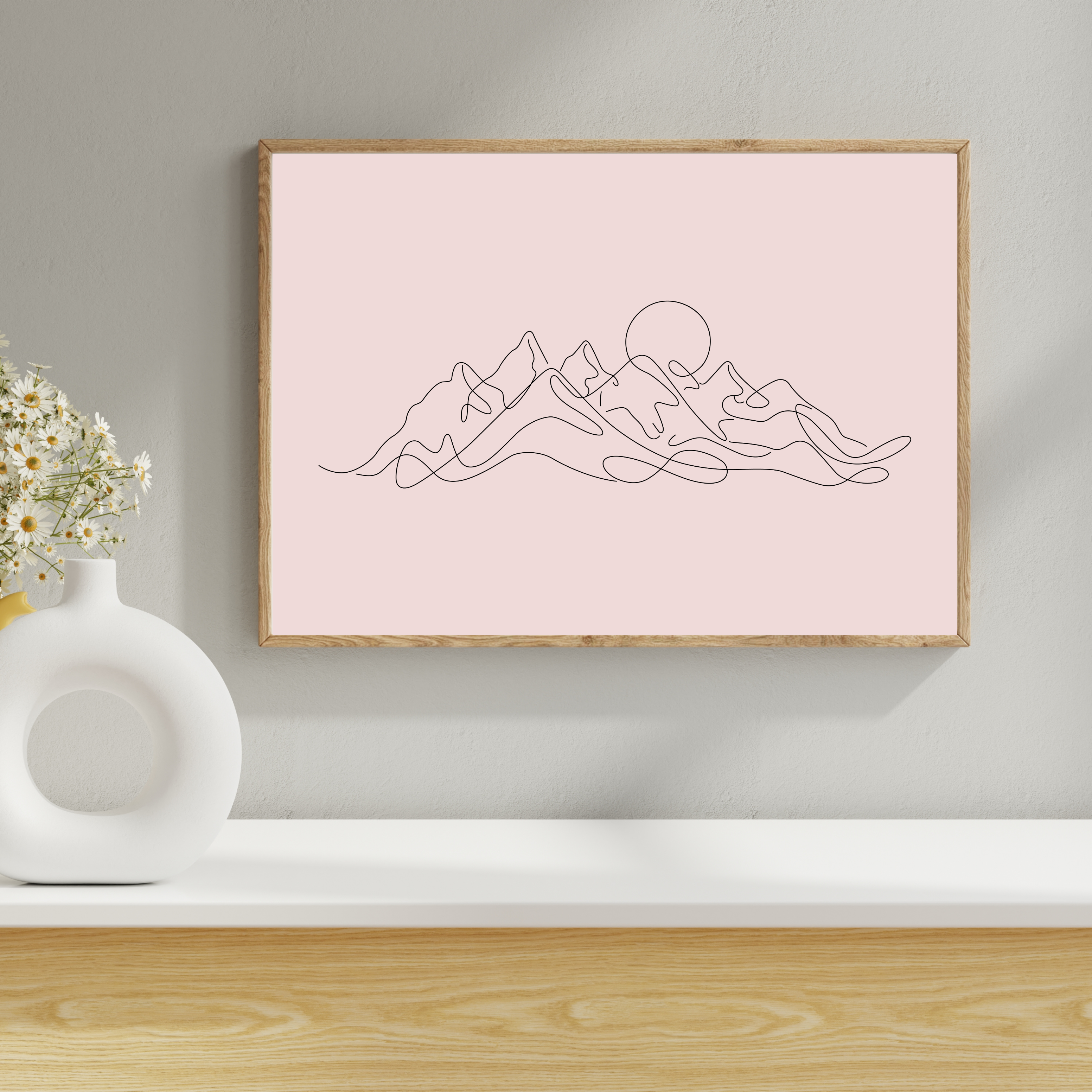 Mountain one line print