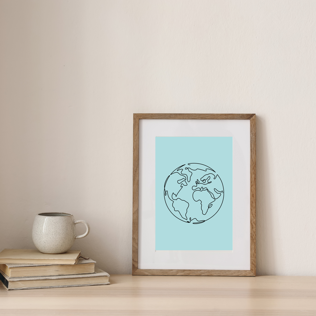 Globe one line print
