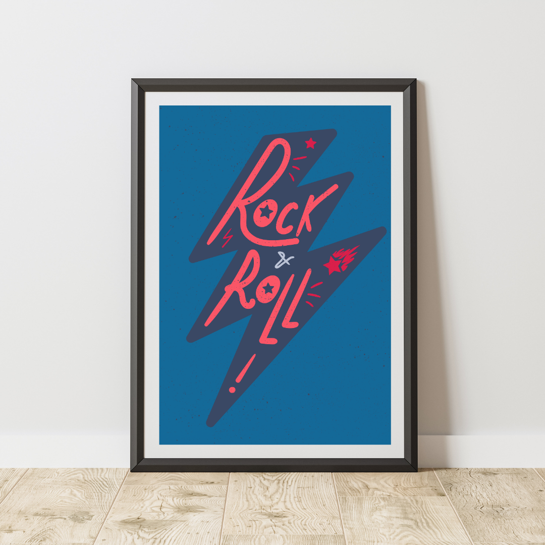 Rock and Roll Lightening print