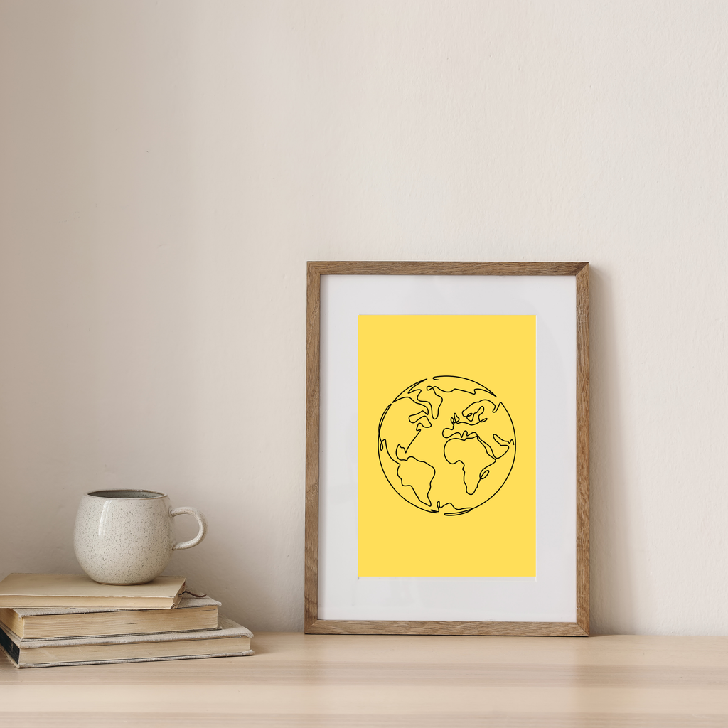 Globe one line print