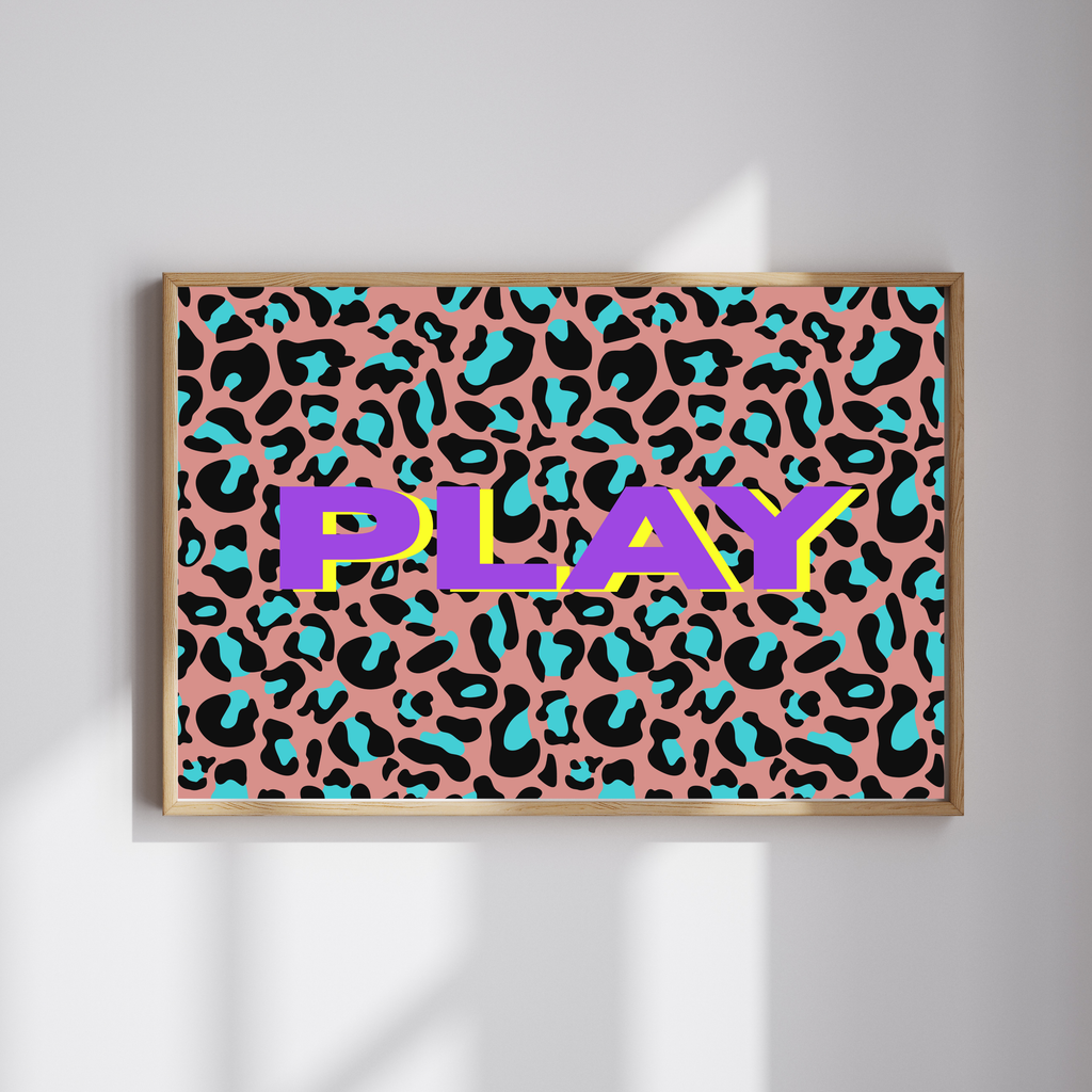 Leopard print word prints