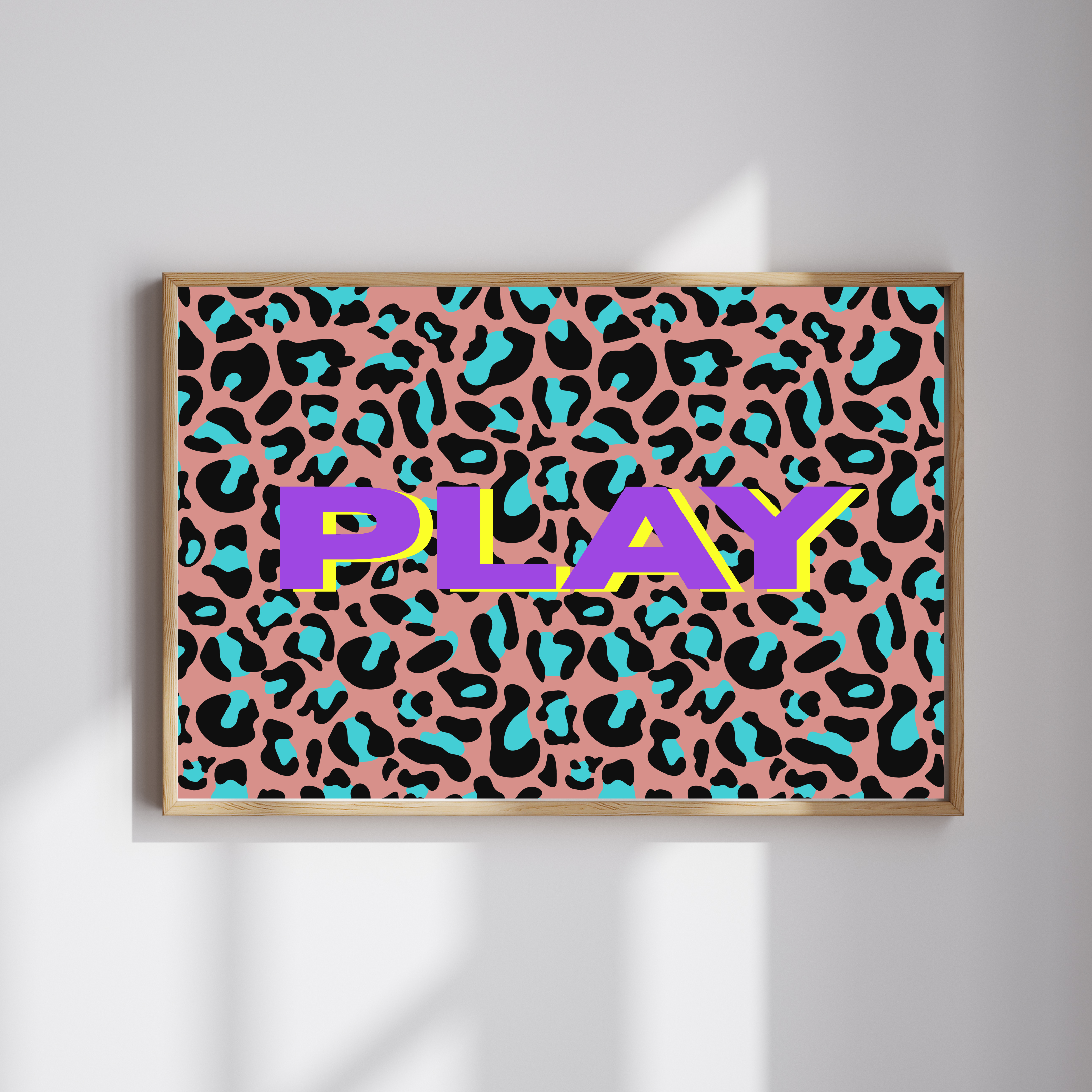 Leopard print word prints