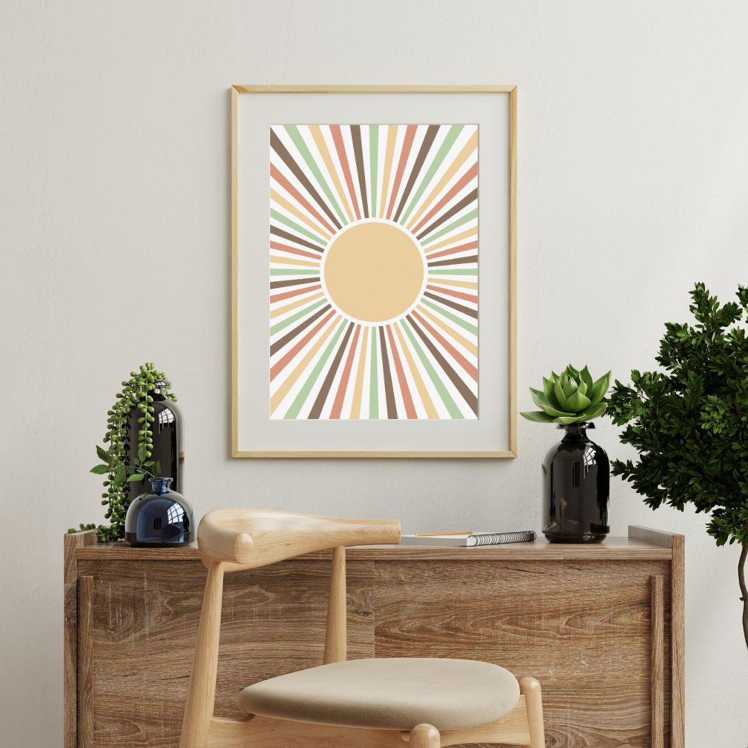 Muted tones sun print