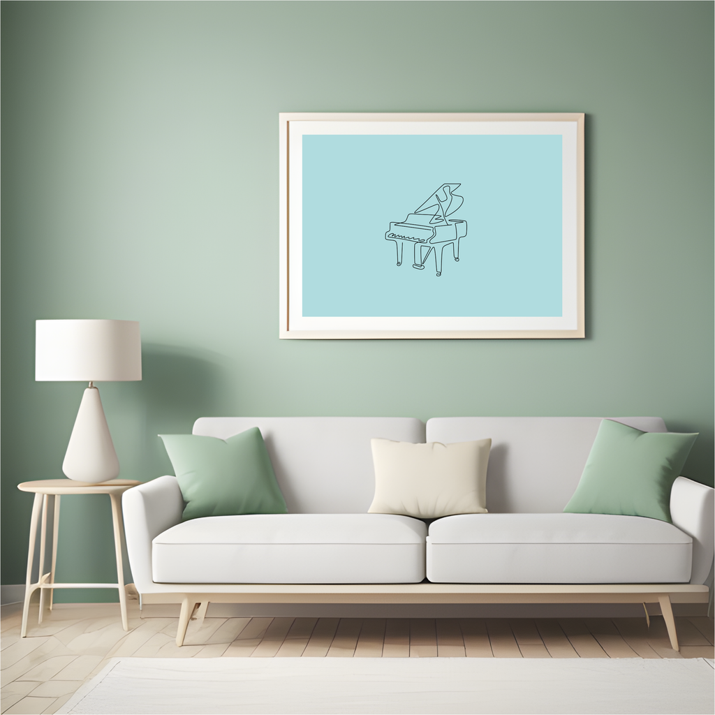 Piano one line print