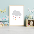 Star, moon, cloud nursery prints