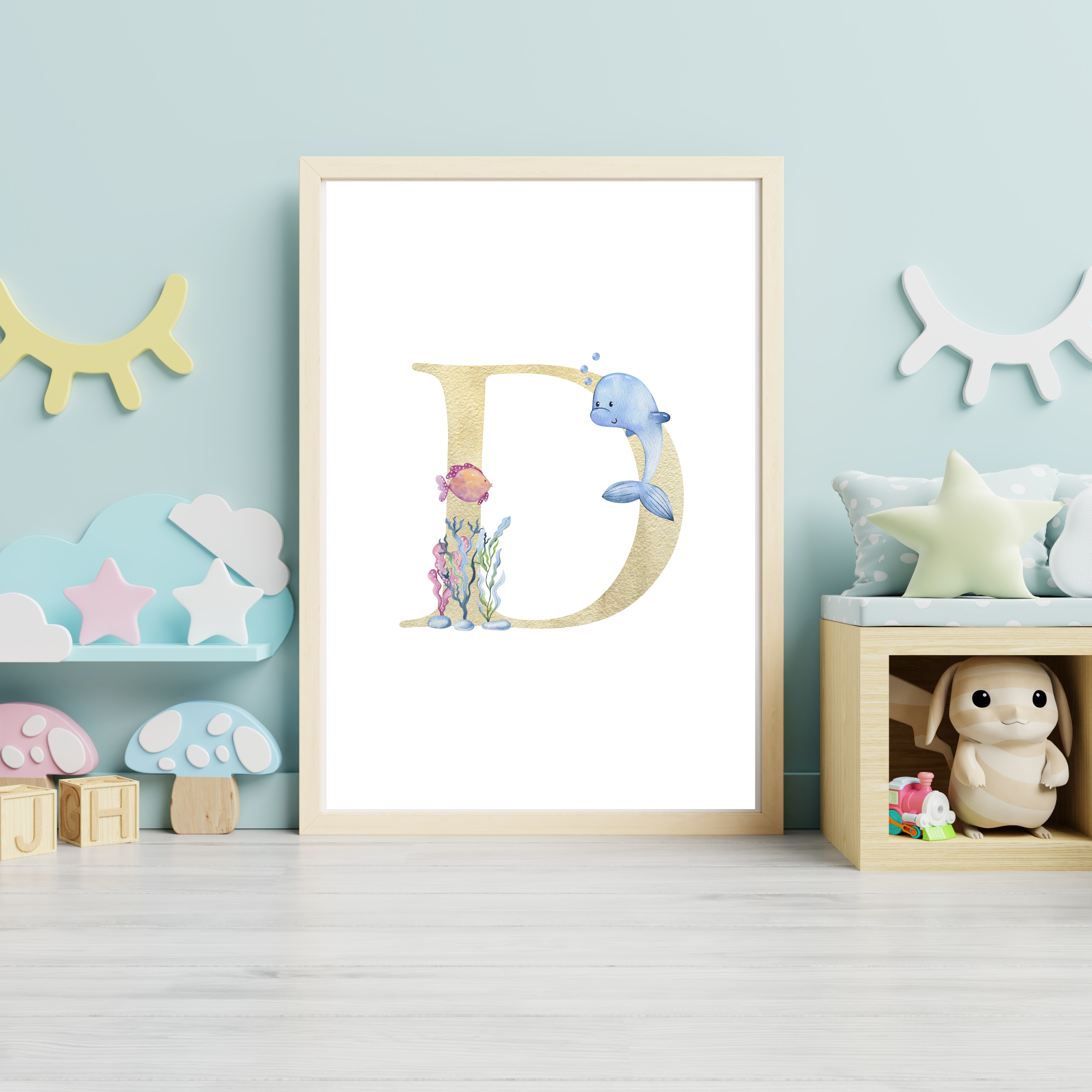 mermaid initial print