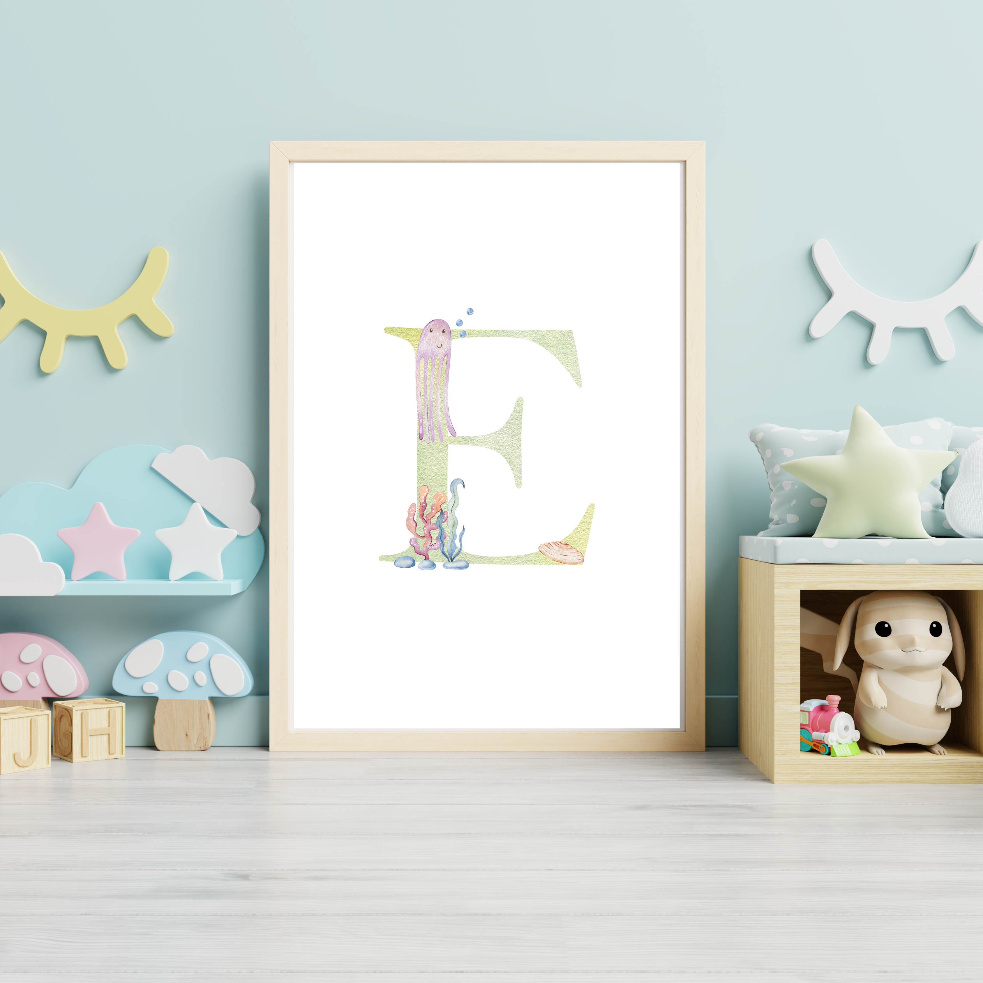 mermaid initial print