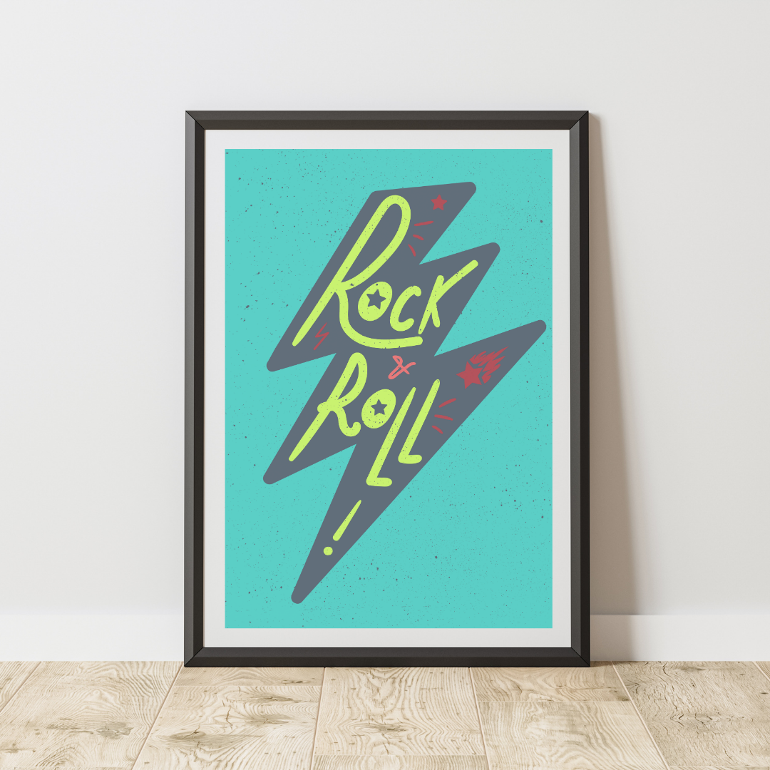 Rock and Roll Lightening print