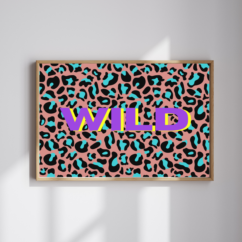 Leopard print word prints