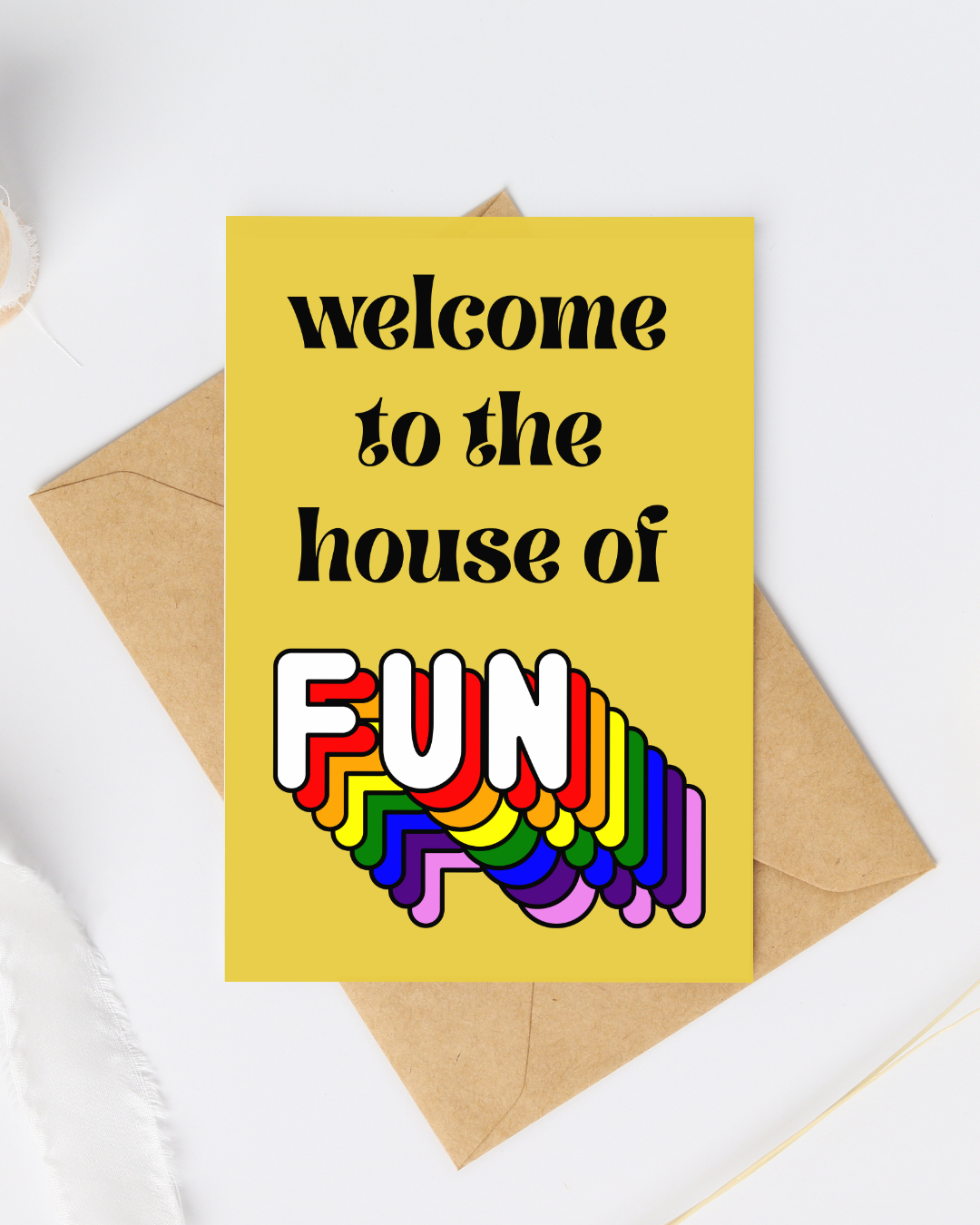Welcome to the house of fun greeting card