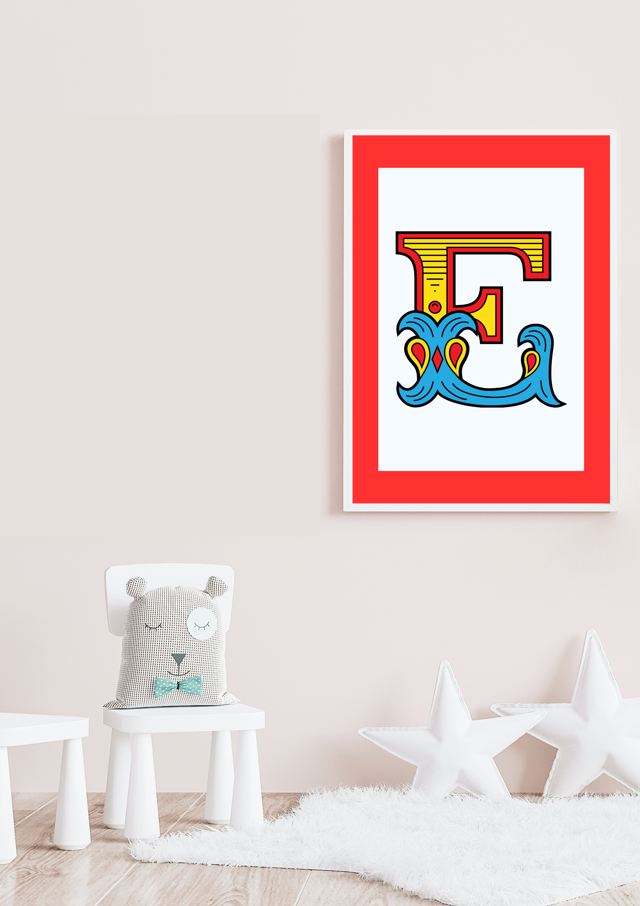 Circus animal initial prints