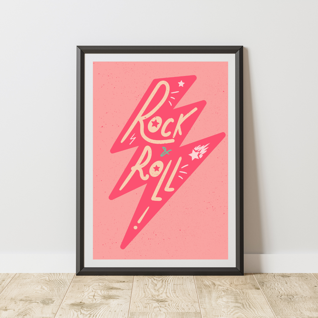 Rock and Roll Lightening print