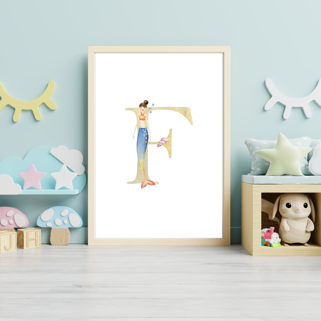 mermaid initial print