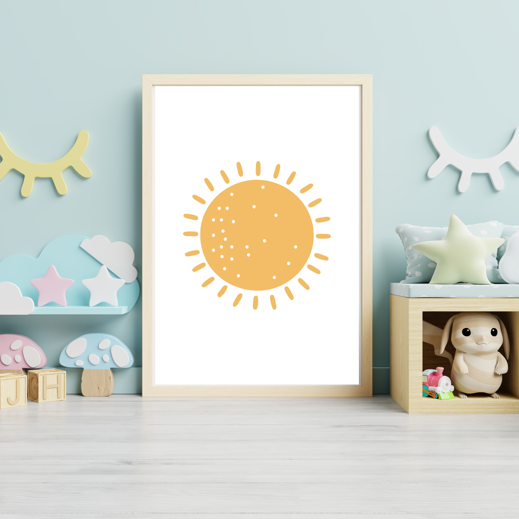 Star, moon, cloud nursery prints