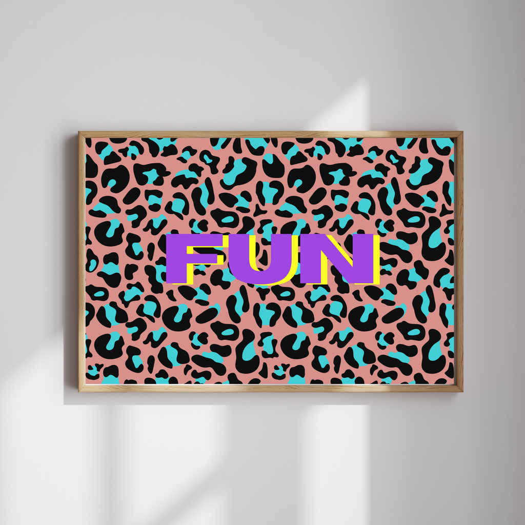 Leopard print word prints