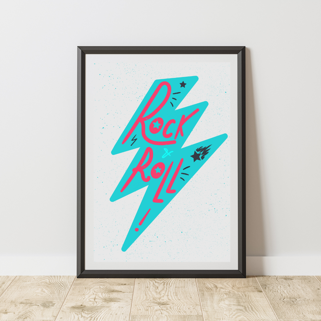 Rock and Roll Lightening print