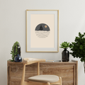 Boat on water print