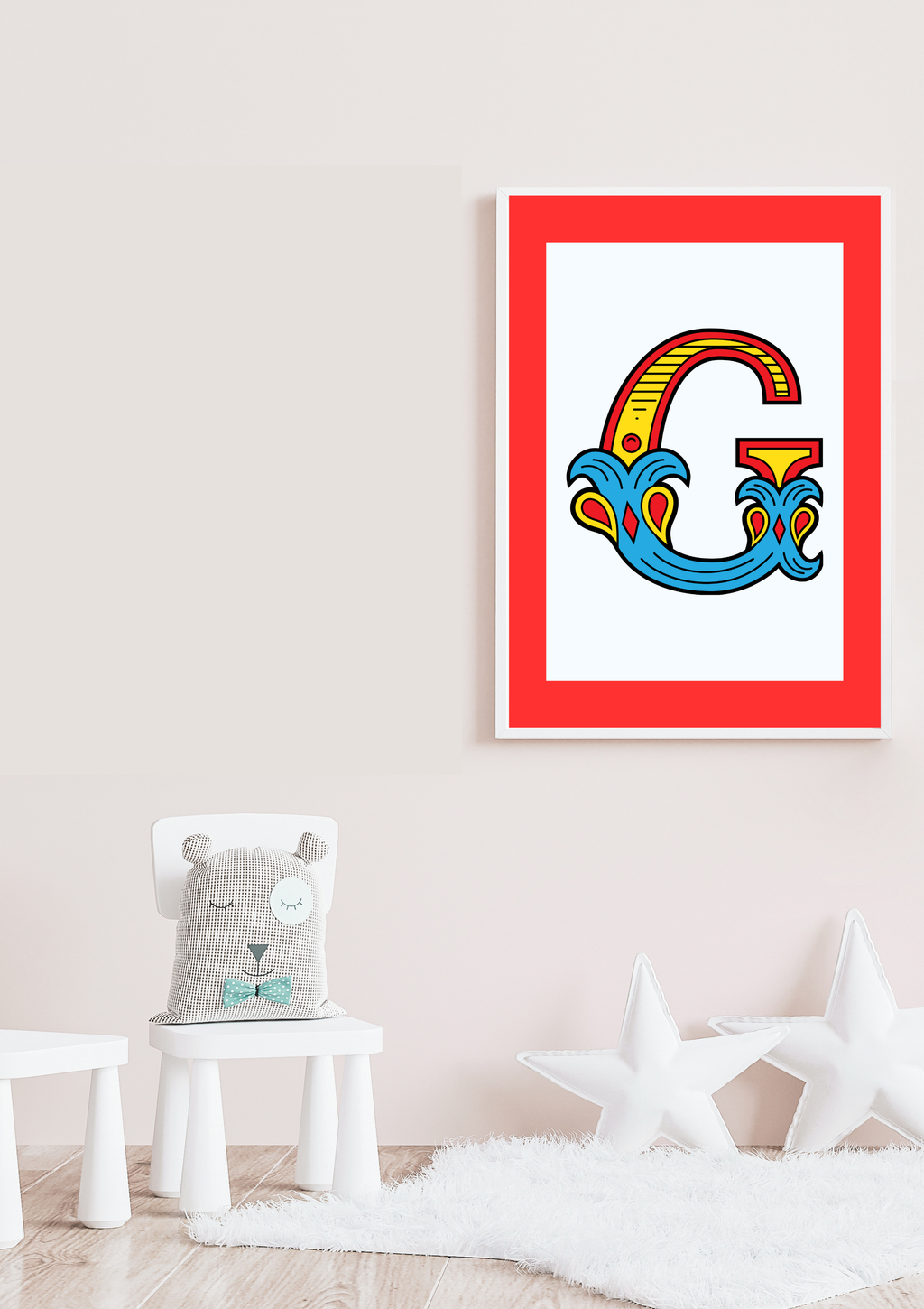 Circus animal initial prints