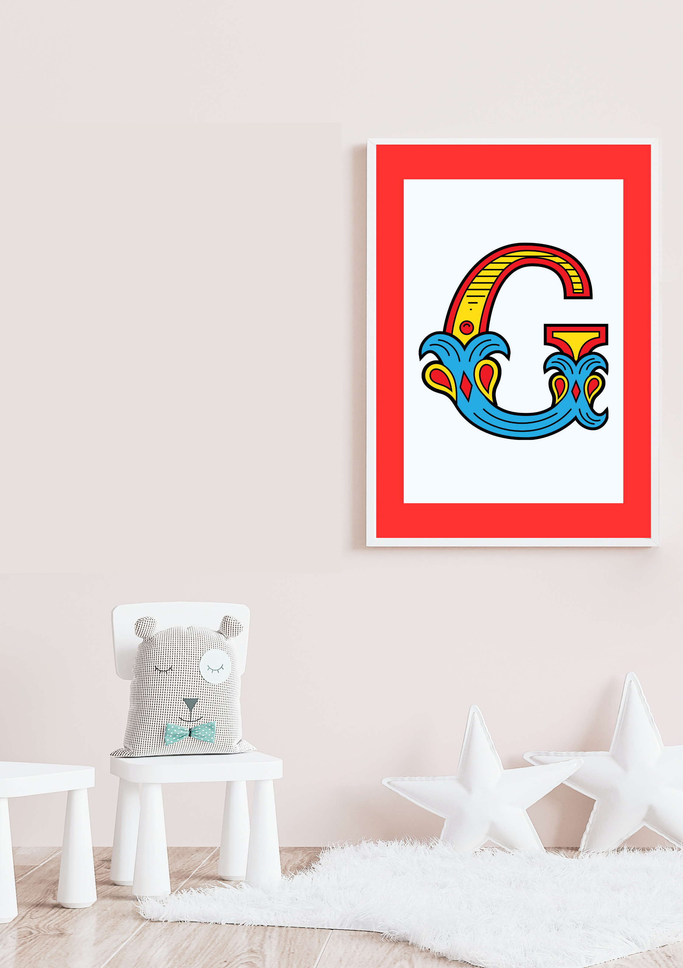 Circus animal initial prints