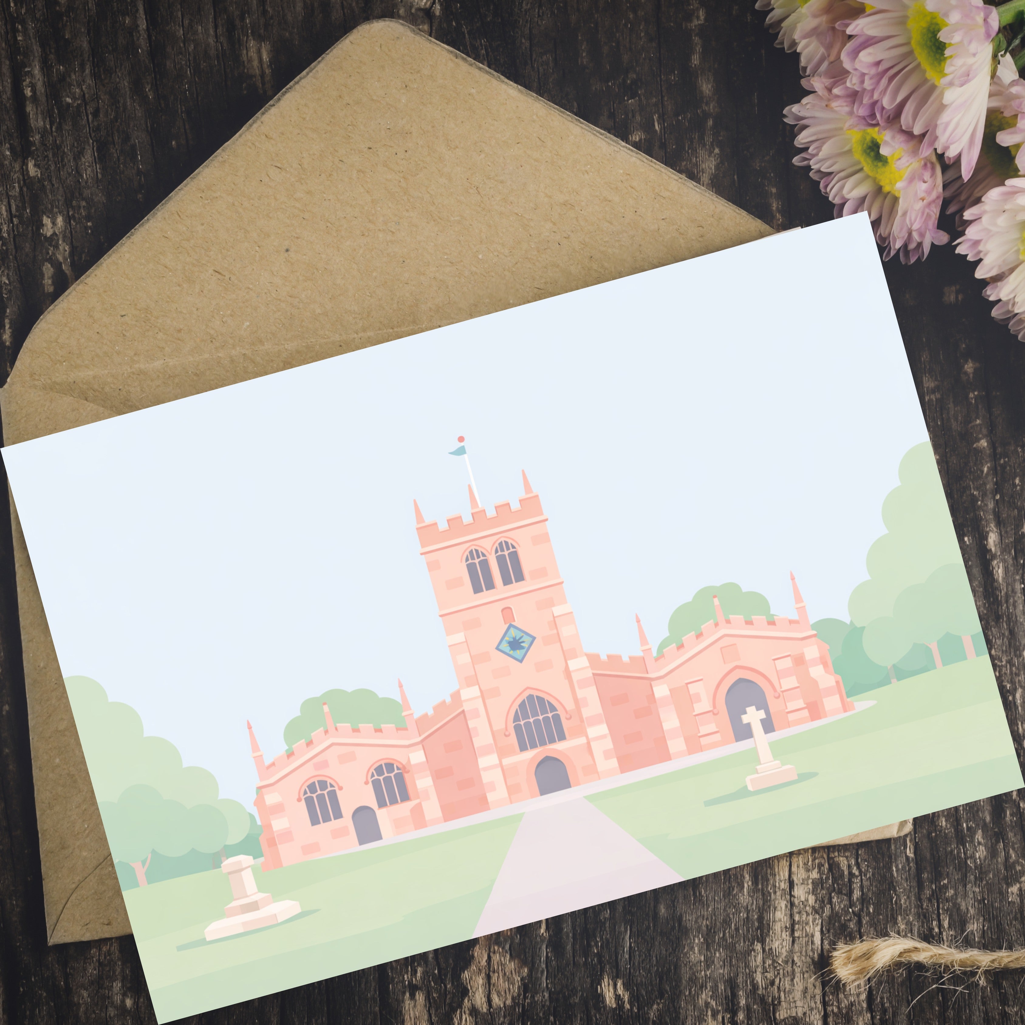 Kendal Holy Trinity Church pastel greeting card