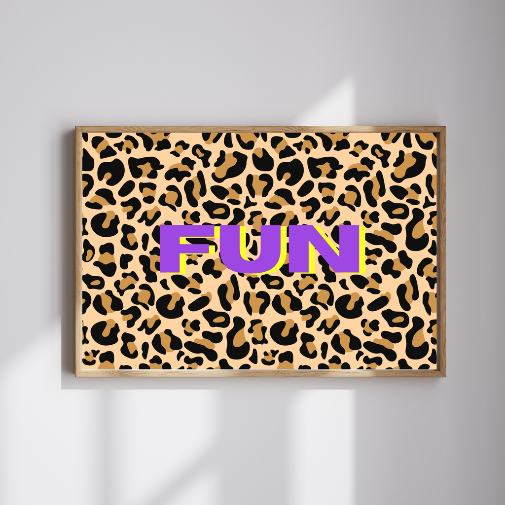 Leopard print word prints