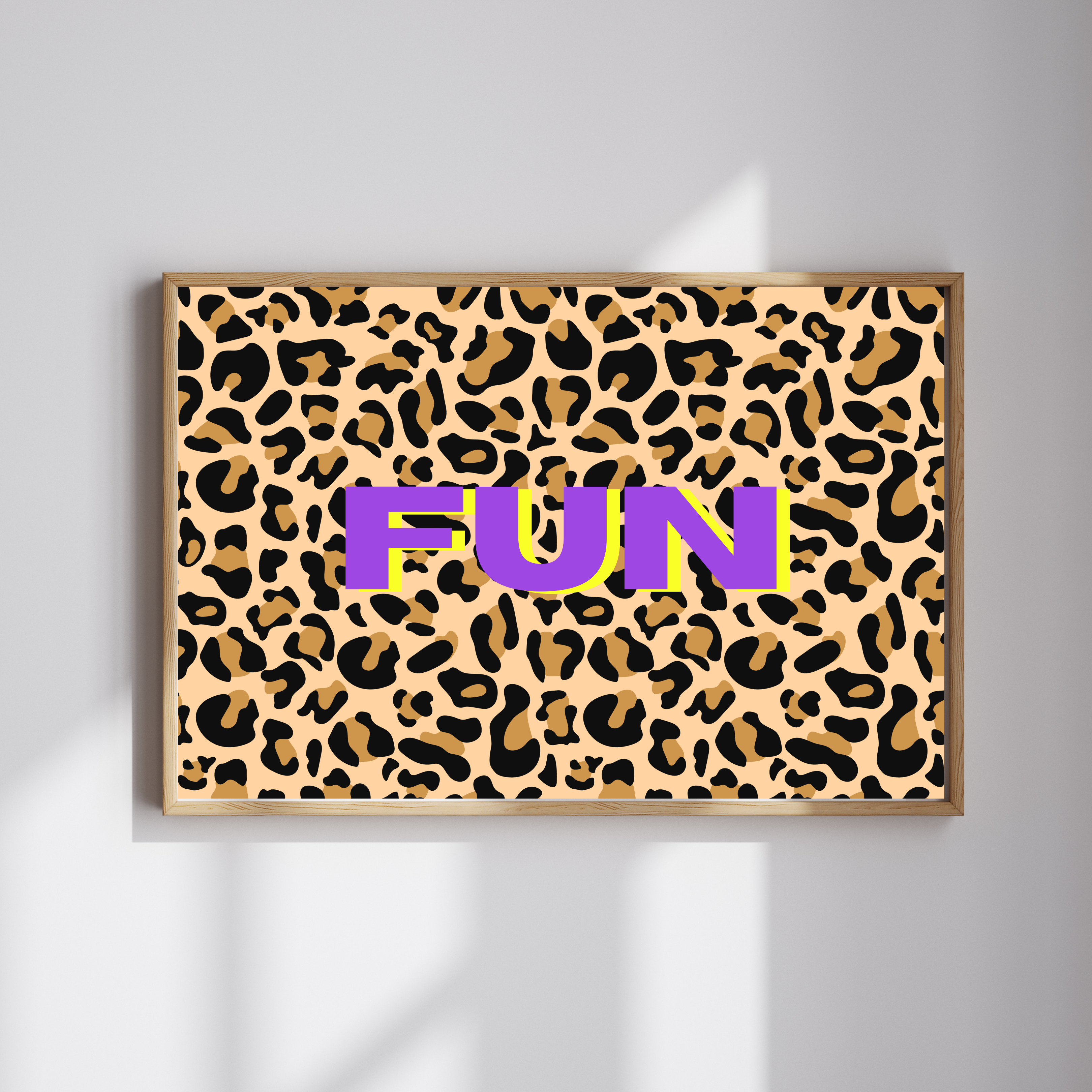 Leopard print word prints