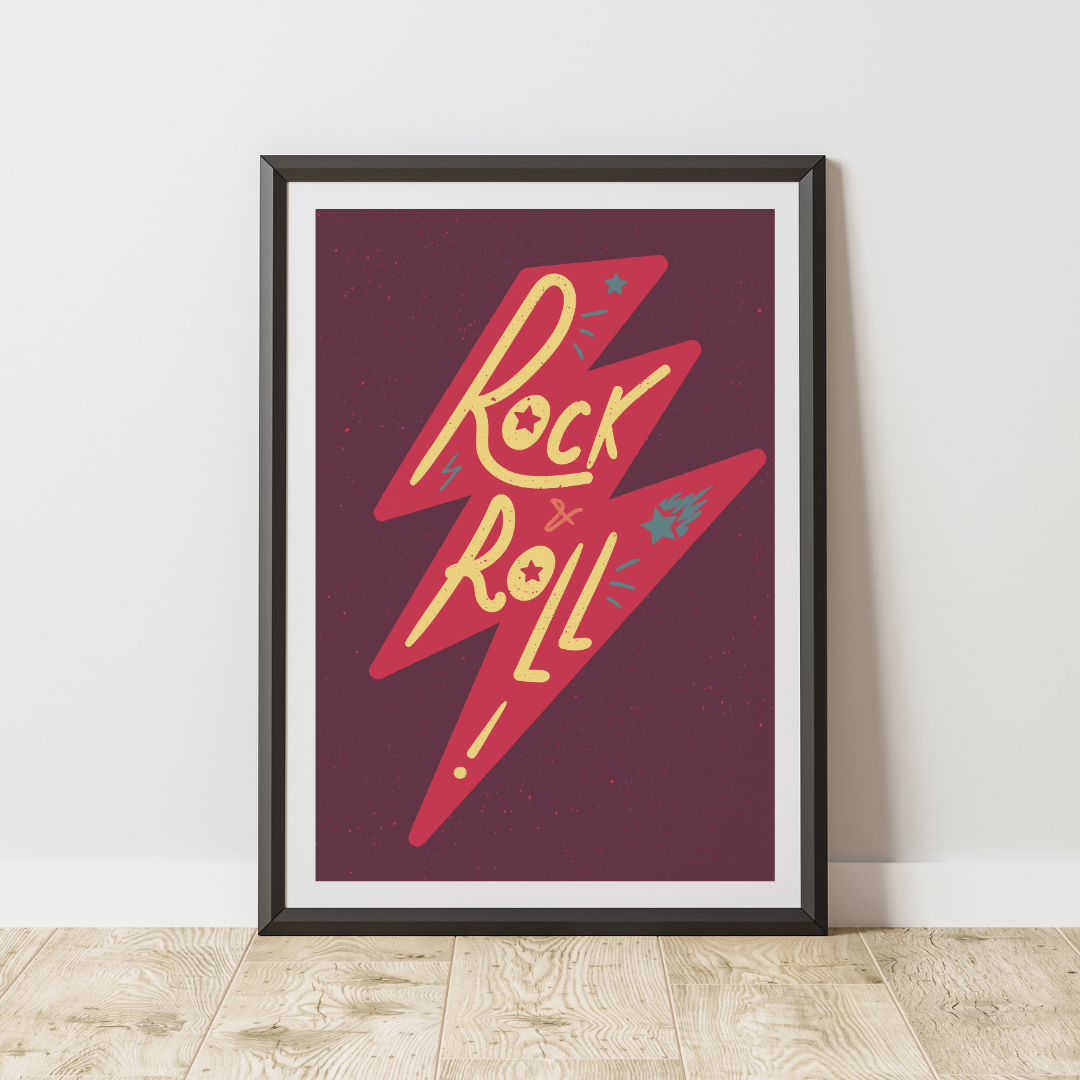Rock and Roll Lightening print
