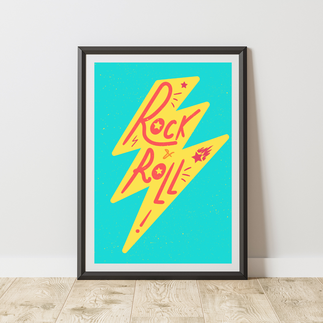 Rock and Roll Lightening print