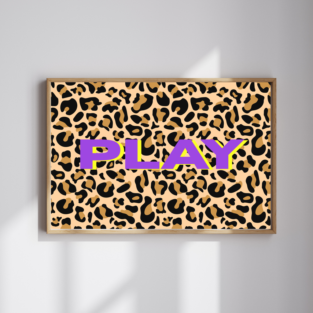 Leopard print word prints