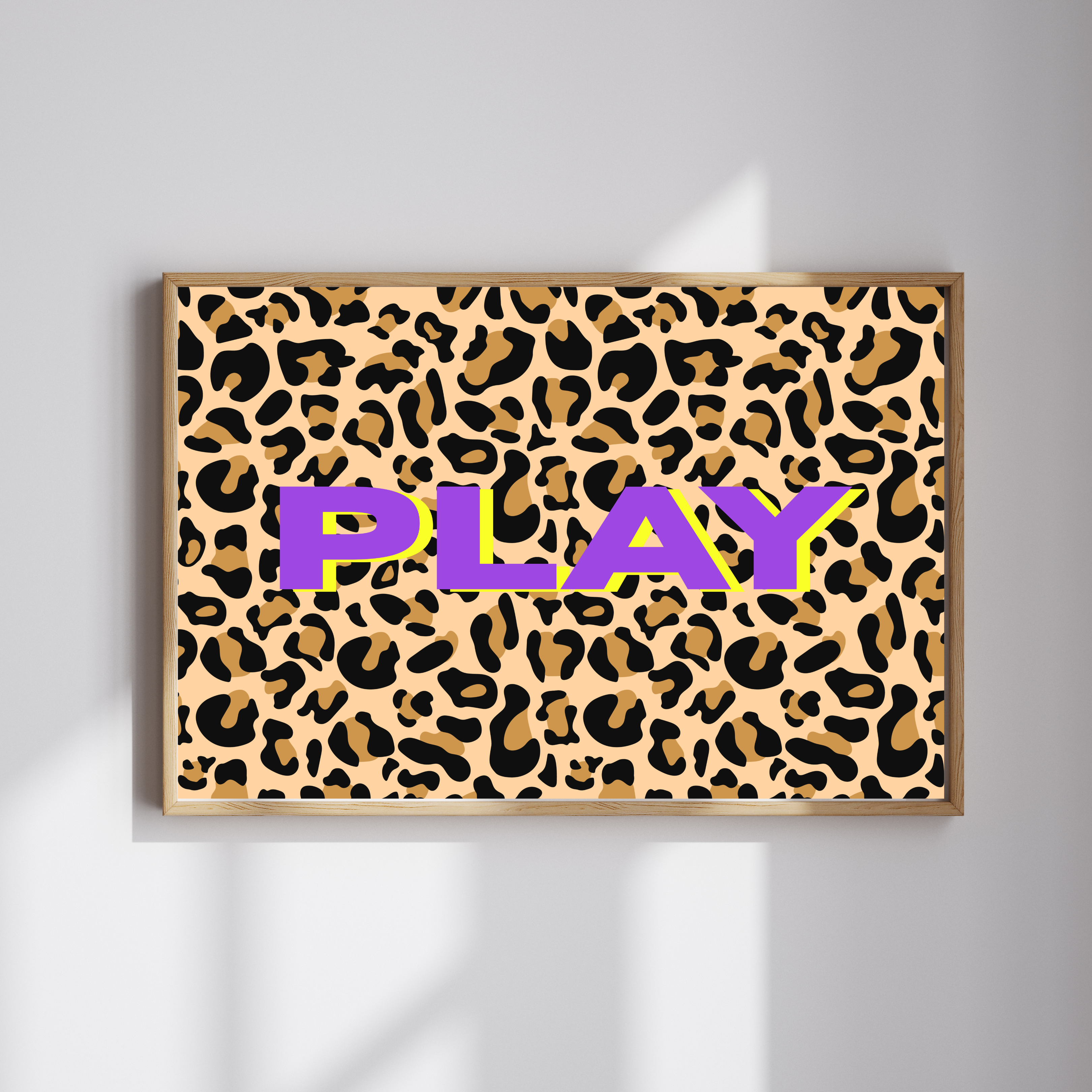 Leopard print word prints