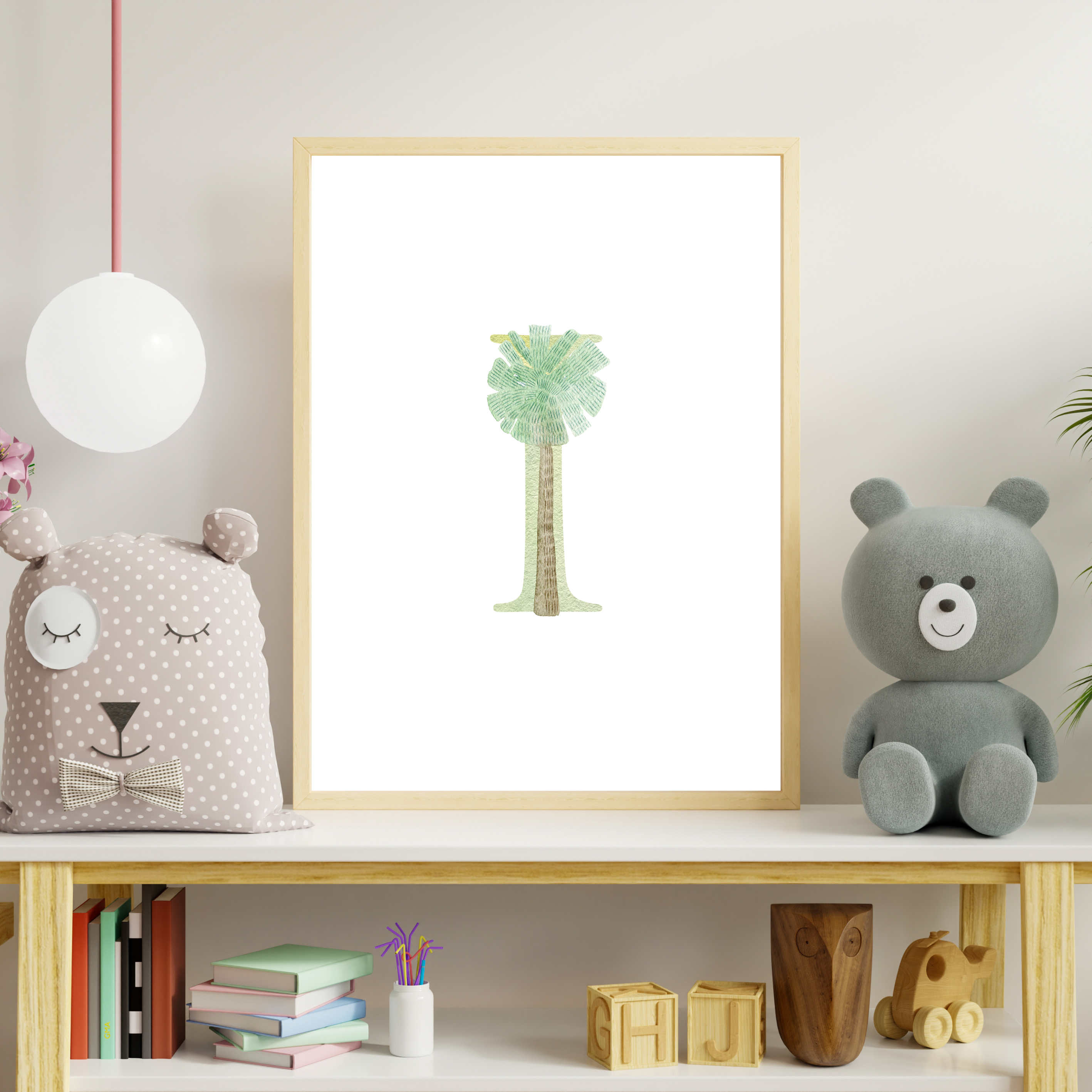Jungle animal initial prints